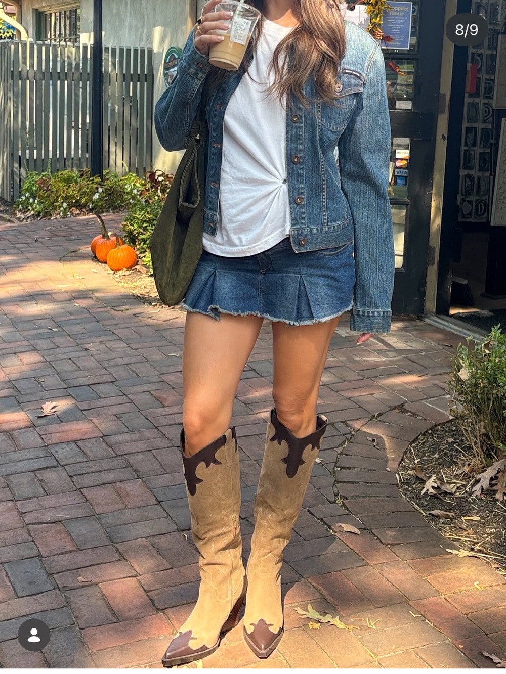 Western style boots WORN ONCE